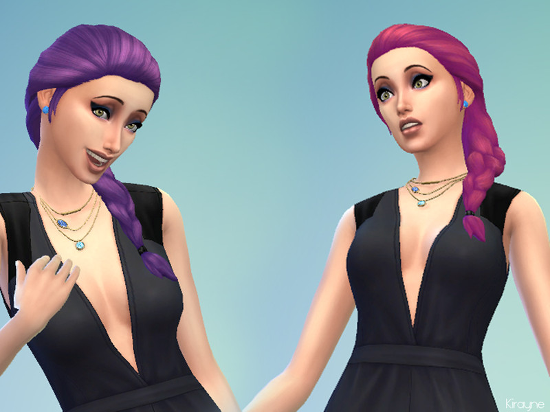 Sims 4 Kirayne - French Side Braid Recolor - Spa Day GP needed by Kirayne