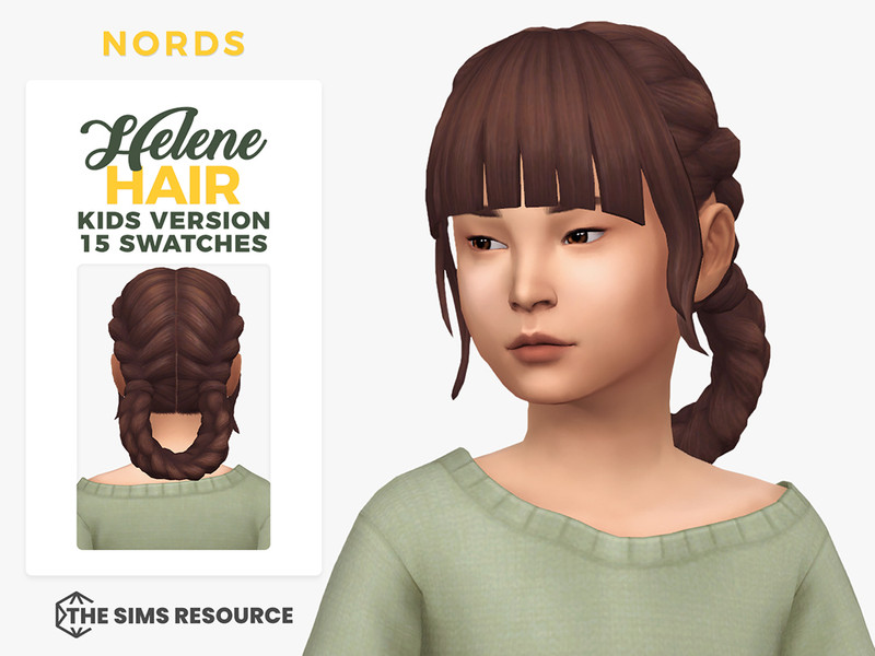 Sims 4 Helene Hair for Kids by Nords