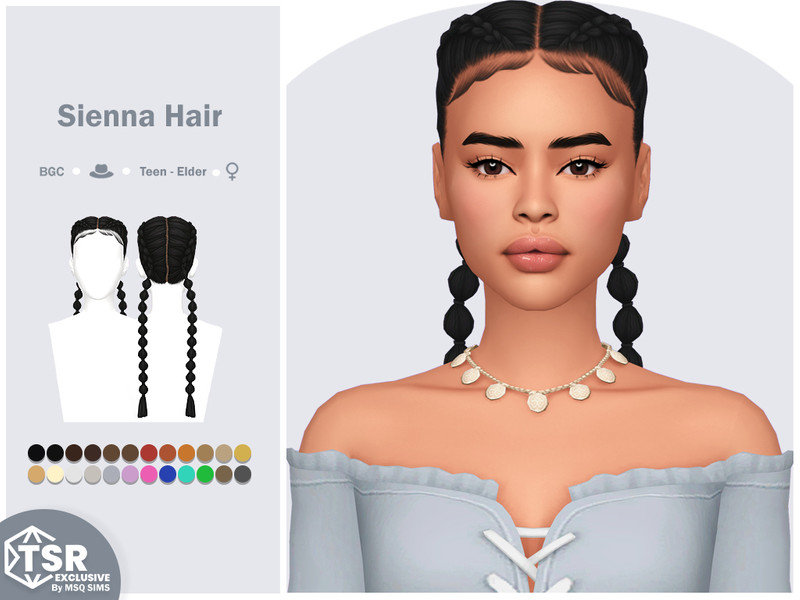 Sims 4 Sienna Hair by MSQSIMS