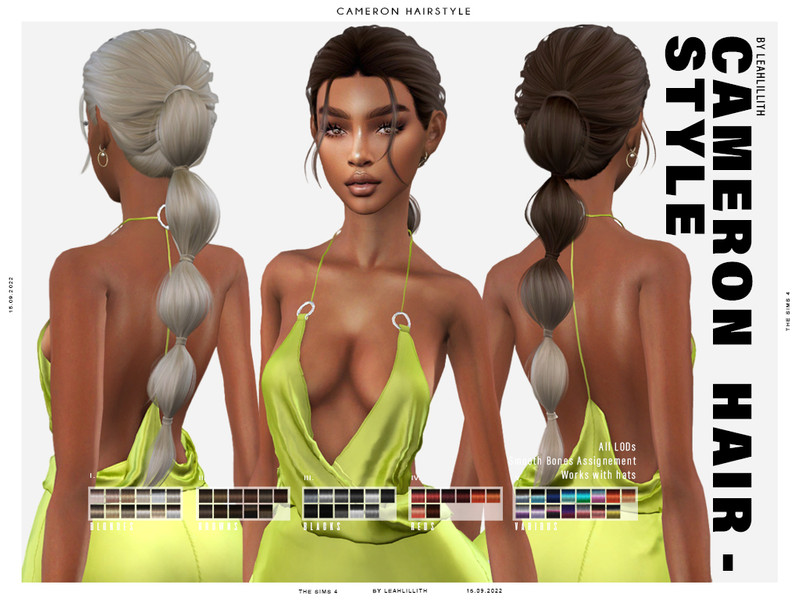 Sims 4 Cameron Hairstyle by Leah Lillith