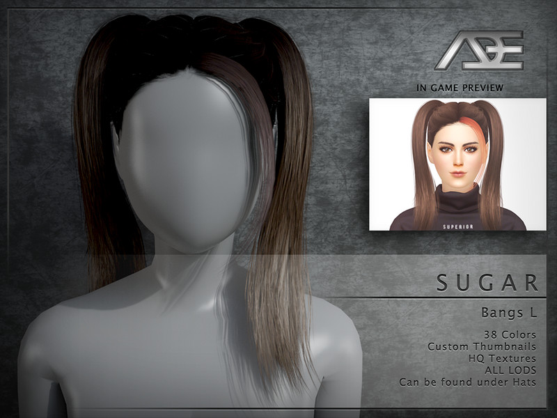 Sims 4 Ade - Sugar (Bangs L) by Ade_Darma