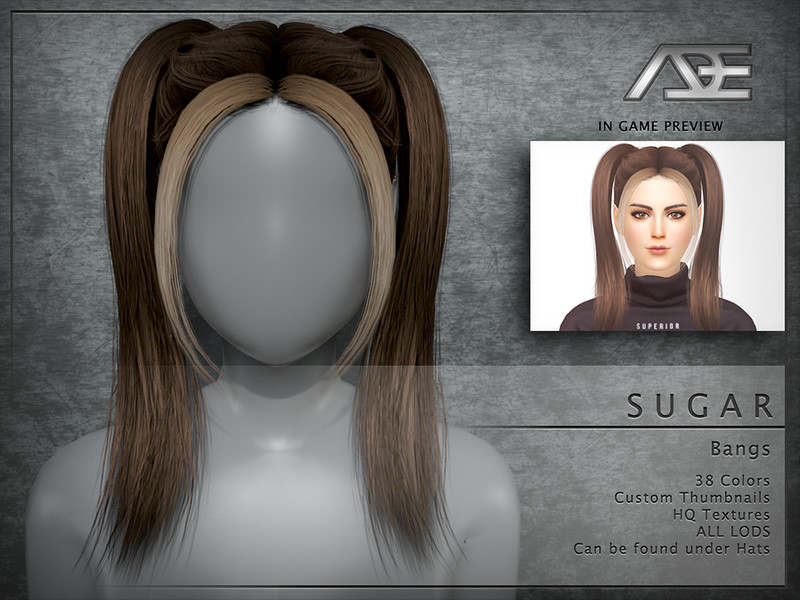 Sims 4 Ade - Sugar (Bangs) by Ade_Darma