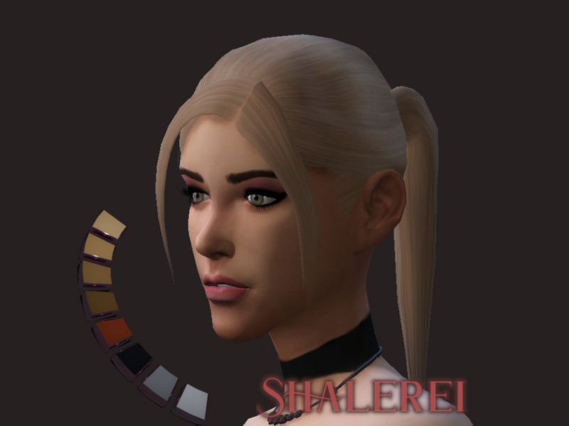 Sims 4 Shalerei SI9389 - Pony with side-bangs by Shalerei