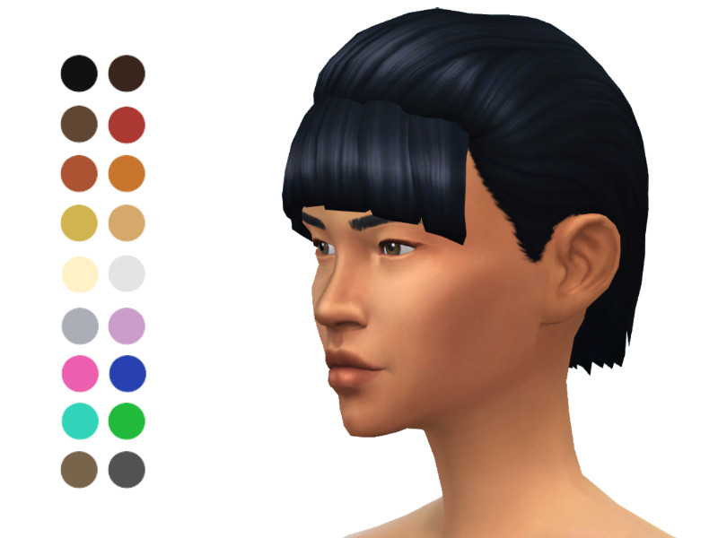 Sims 4 Shot Hair with Bangs by ladyfancyfeast
