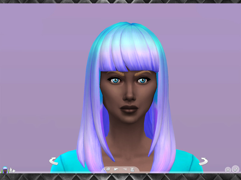 Sims 4 Pastel Ombre Long Straight Bangs by plumbobfae
