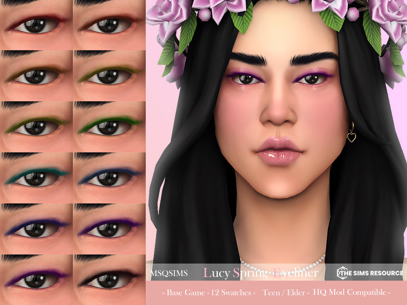 Sims 4 Lucy Spring Eyeliner by MSQSIMS