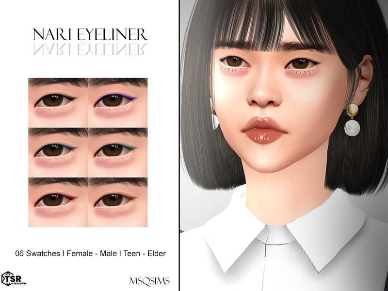 Sims 4 Nari Eyeliner by MSQSIMS
