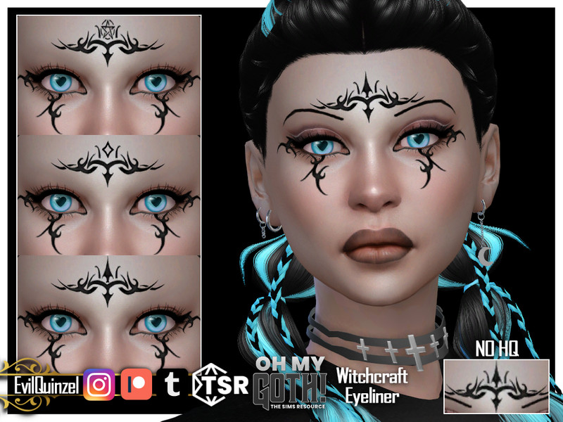 Sims 4 Oh My Goth - Witchcraft Eyeliner by EvilQuinzel