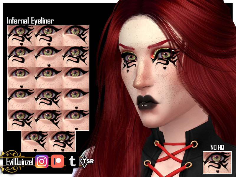 Sims 4 Infernal Eyeliner by EvilQuinzel