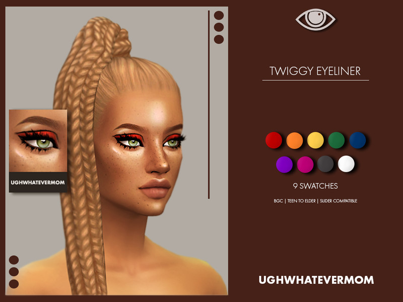 Sims 4 UghWhateverMom - Twiggy (Eyeliner) by ughwhatevermom