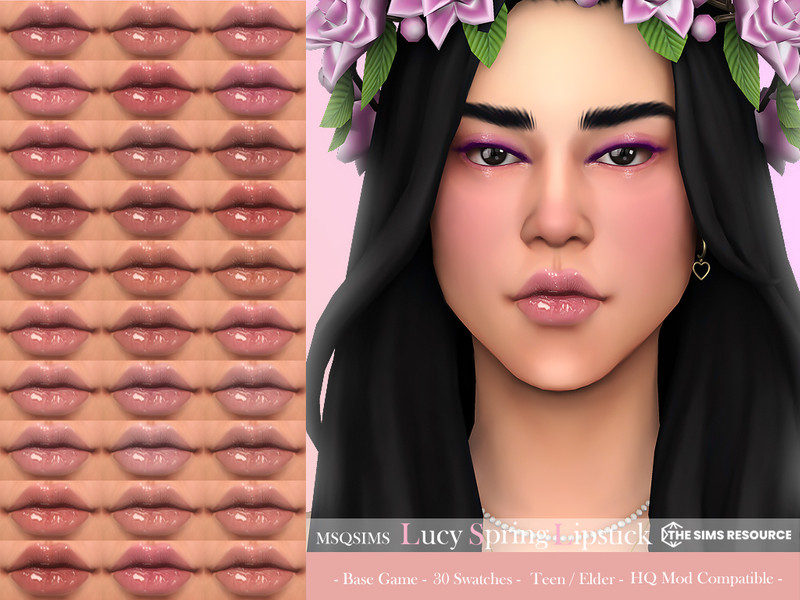 Sims 4 Lucy Spring Lipstick by MSQSIMS