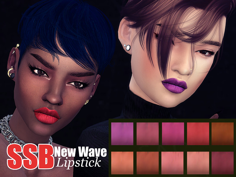 Sims 4 SSB New Wave Lipstick by SavageSimBaby