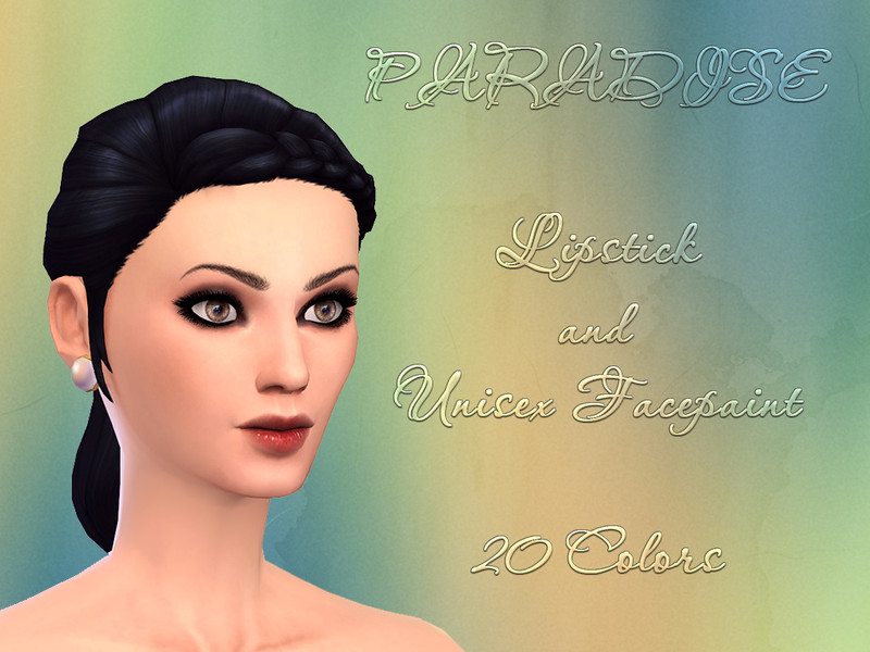 Sims 4 *Paradise* Lipstick and Unisex Facepaint by notegain