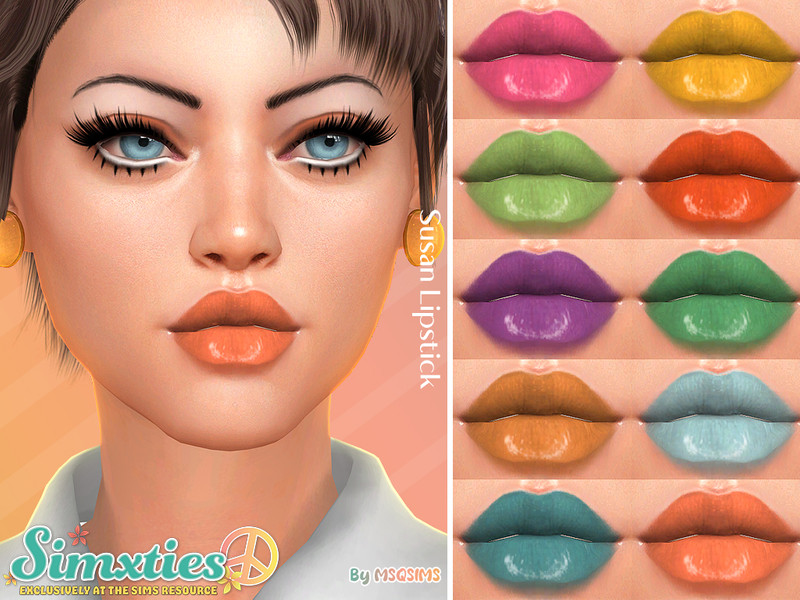 Sims 4 Simxties - Susan Lipstick by MSQSIMS