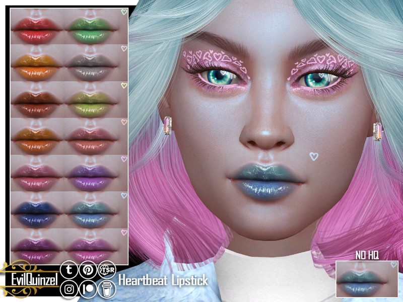 Sims 4 Heartbeat Lipstick by EvilQuinzel