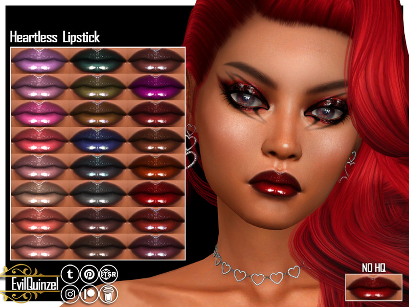 Sims 4 Heartless Lipstick by EvilQuinzel