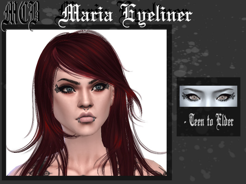 Sims 4 Maria Eyeliner by MaruChanBe