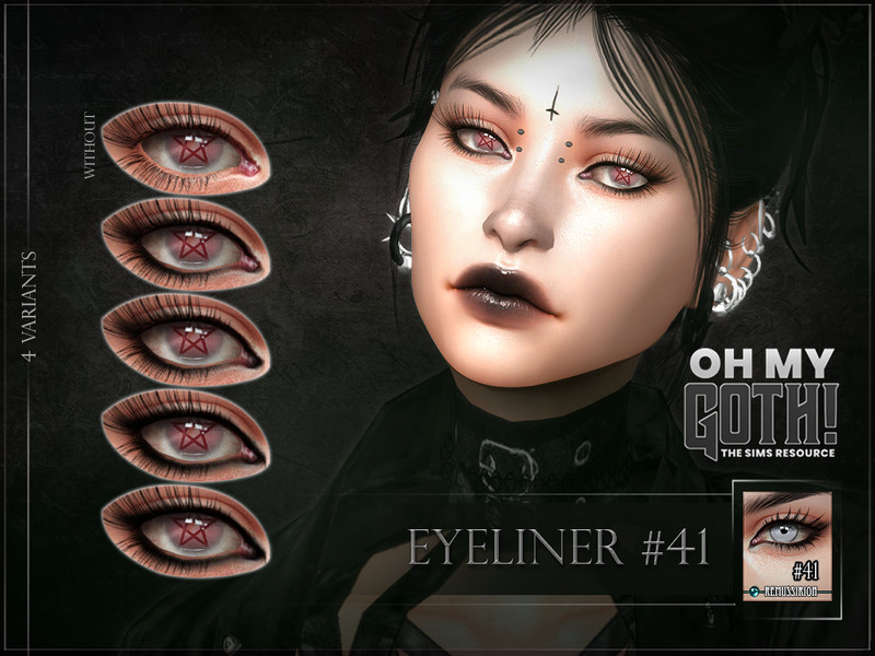 Sims 4 Oh My Goth - Eyeliner 41 by RemusSirion