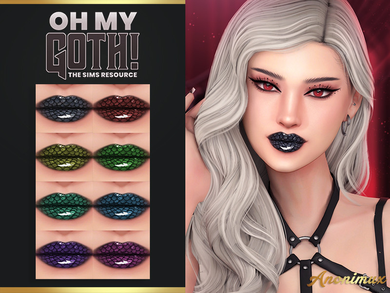 Sims 4 Oh My Goth! - Lips by Anonimux Simmer