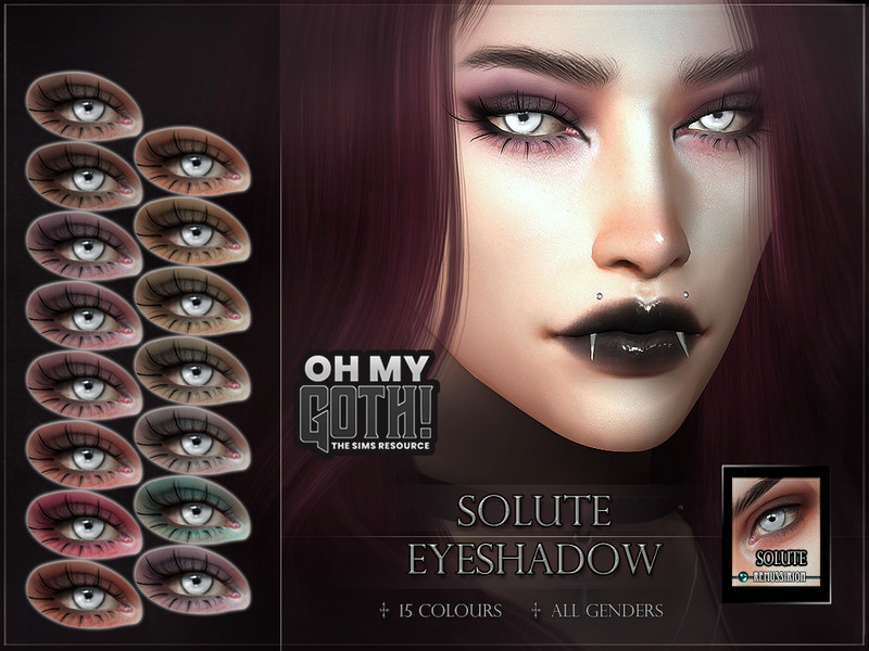 Sims 4 Oh My Goth - Solute Eyeshadow by RemusSirion
