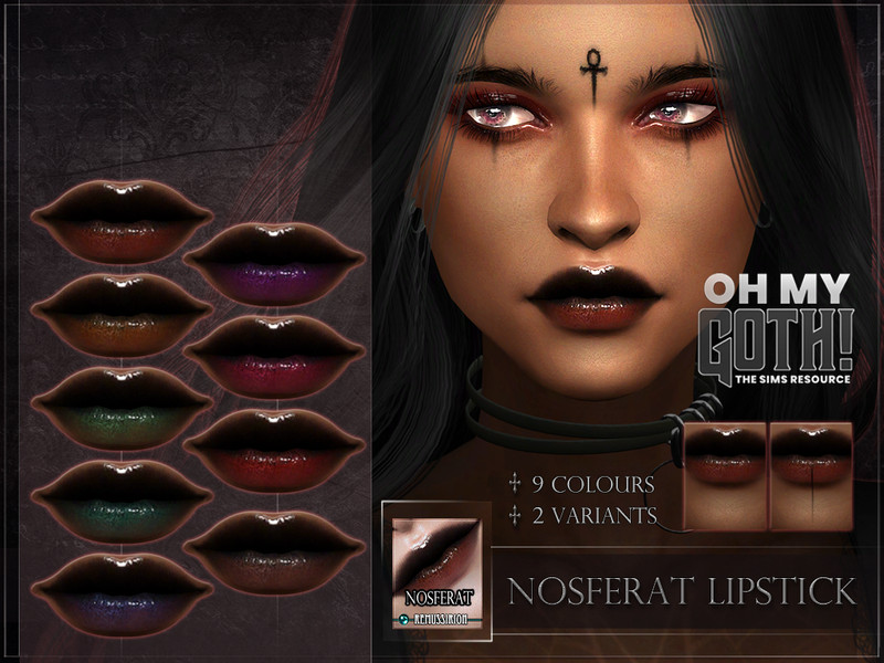 Sims 4 Oh My Goth - Nosferat Lipstick by RemusSirion