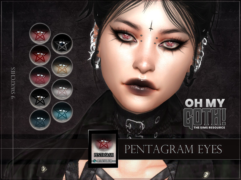 Sims 4 Oh My Goth - Pentagram Eyes by RemusSirion
