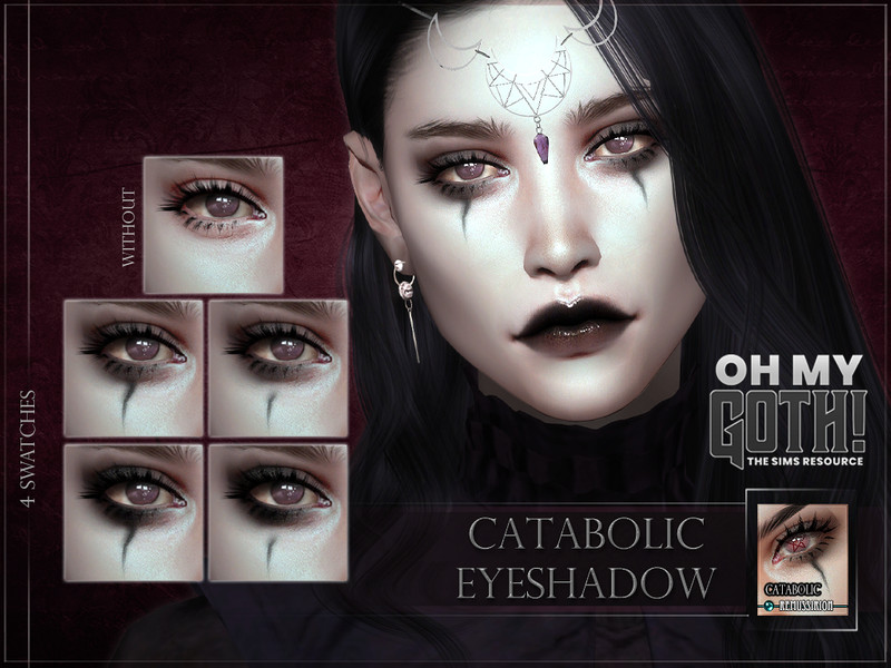 Sims 4 Oh My Goth - Catabolic Eyeshadow by RemusSirion