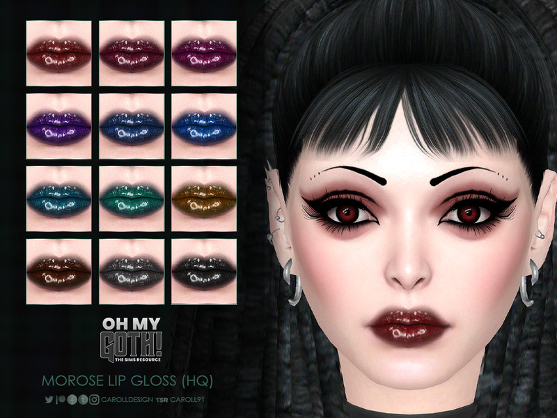 Sims 4 Oh My Goth Morose Lip Gloss by Caroll91