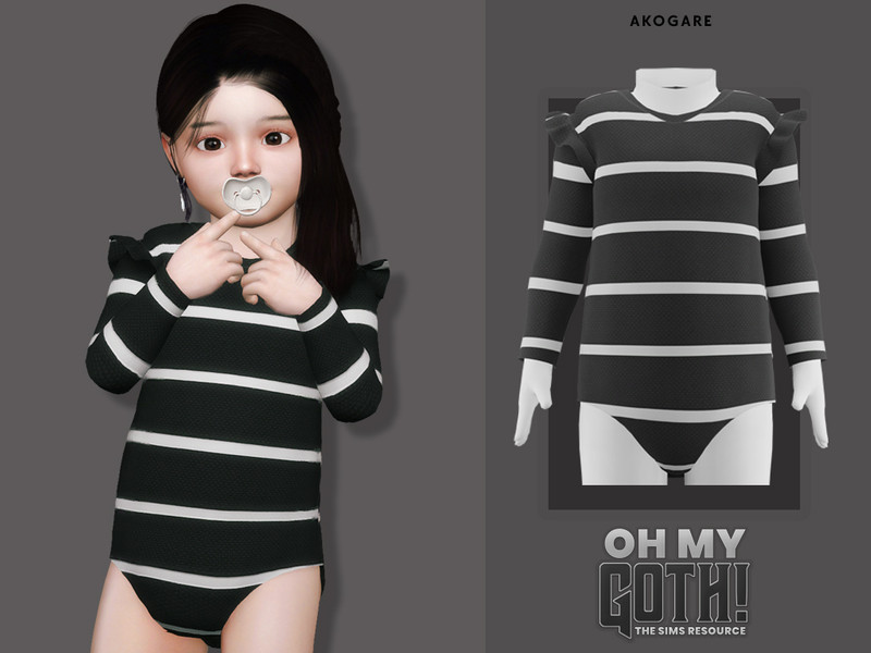 Sims 4 Oh My Goth T-Goth Outfit by _Akogare_