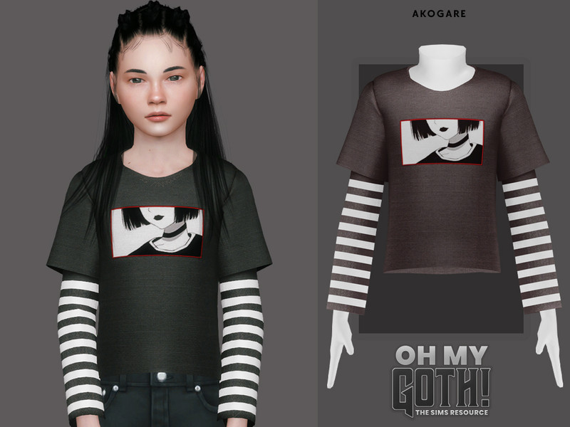 Sims 4 Oh My Goth C-Goth Top by _Akogare_