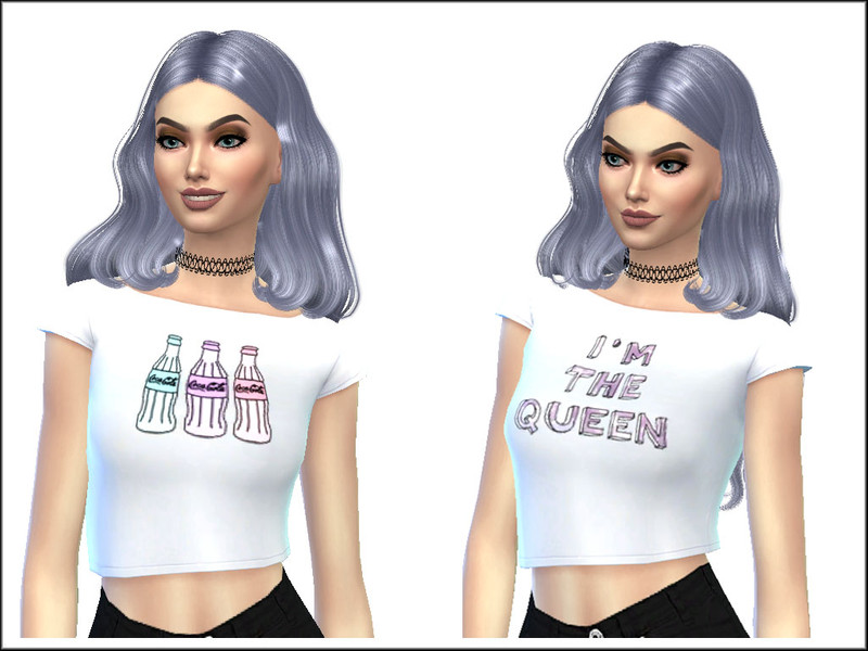 Sims 4 DreadMermaid | Tumblr Pastel Goth Crop Tops by DreadMermaid