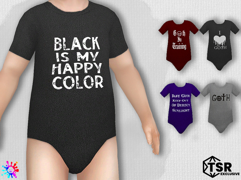 Sims 4 Toddler Goth Onesie by Pelineldis