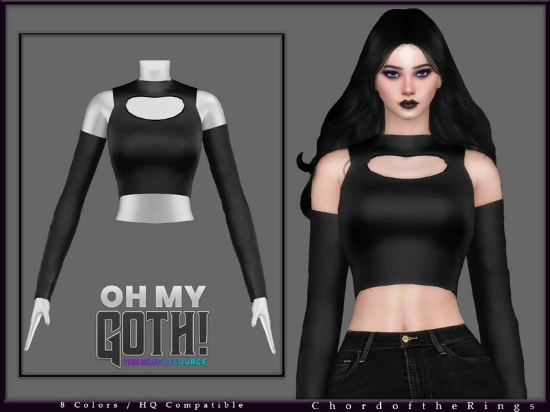 Sims 4 Oh My Goth Gothic Top by ChordoftheRings
