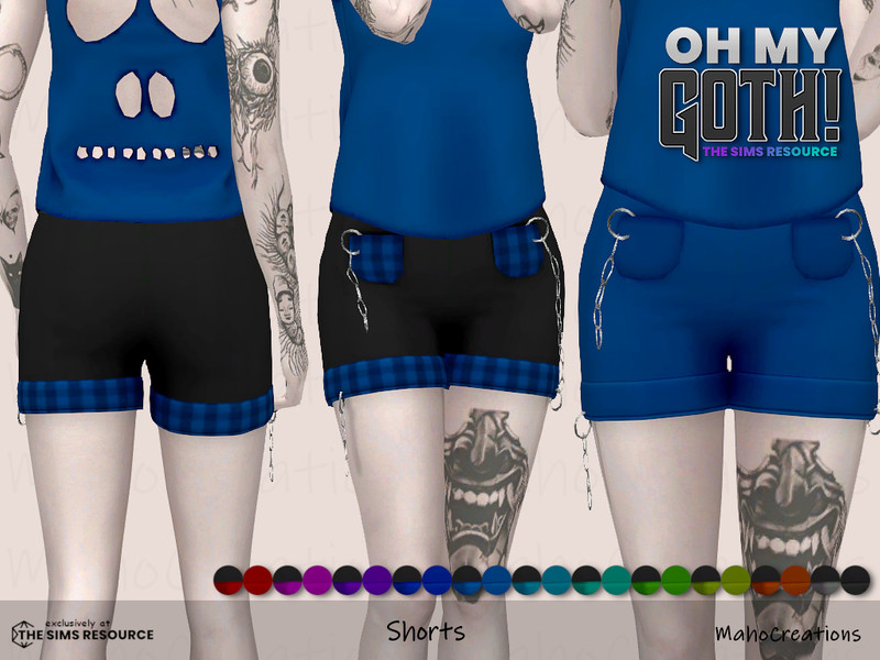 Sims 4 Oh My Goth - Shorts by MahoCreations