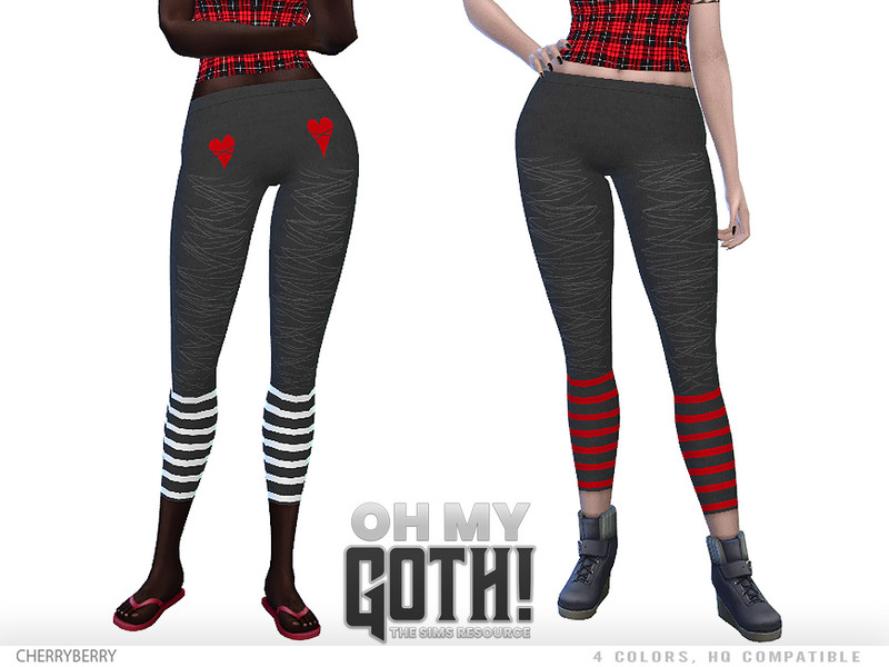 Sims 4 Oh My Goth! - Leggings by CherryBerrySim
