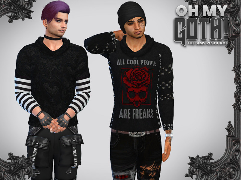 Sims 4 Oh My Goth Emo Goth Shirt by McLayneSims