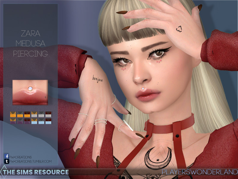 Sims 4 Zara Medusa Piercing by PlayersWonderland