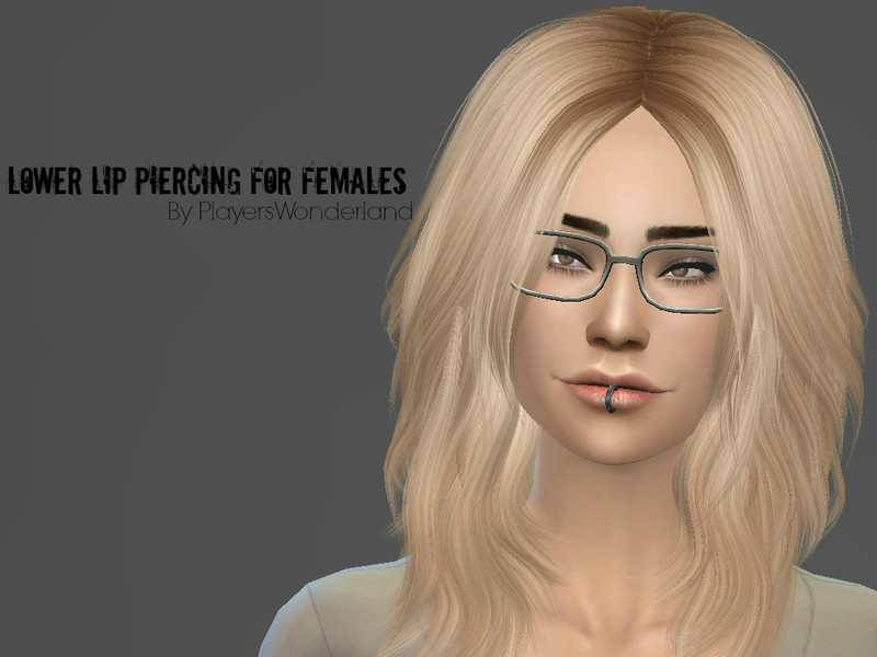 Sims 4 Lower Lip Piercing For Females by PlayersWonderland