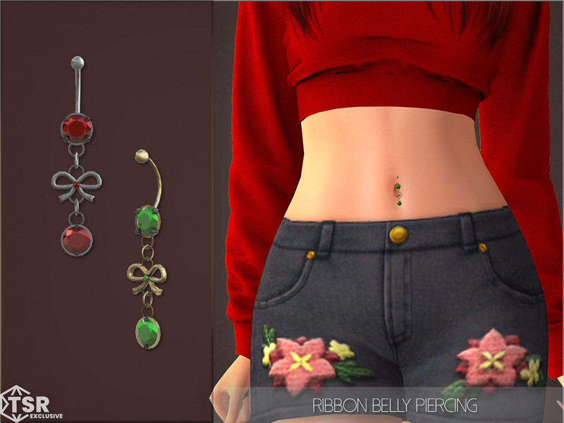 Sims 4 Ribbon Belly Piercing by PlayersWonderland