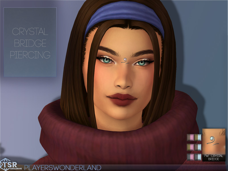 Sims 4 Crystal Bridge Piercing by PlayersWonderland