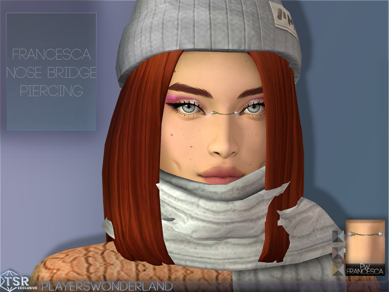 Sims 4 Francesca Nose Bridge Piercing by PlayersWonderland