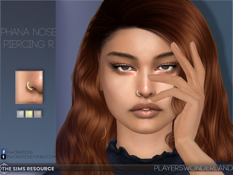 Sims 4 Phana Nose Piercing R by PlayersWonderland