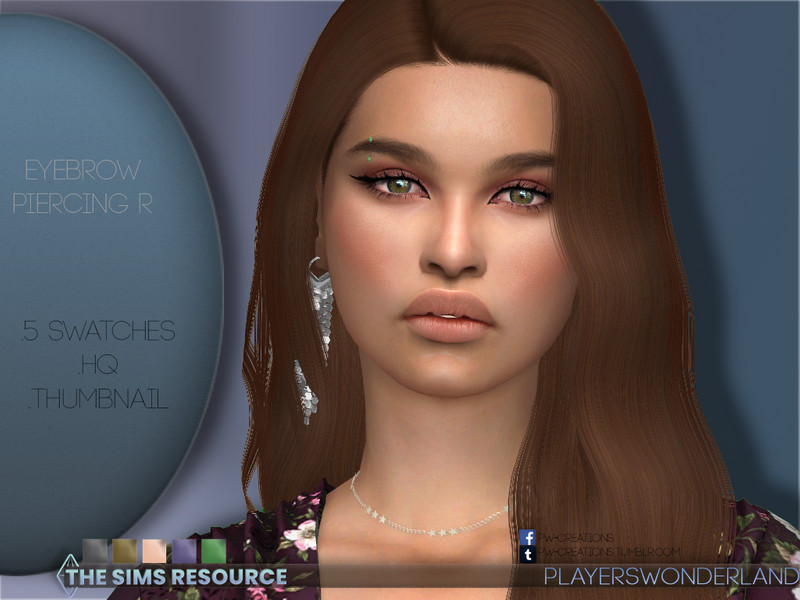Sims 4 Eyebrow Piercing R by PlayersWonderland