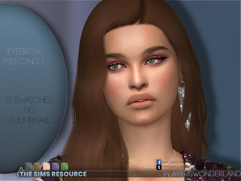 Sims 4 Eyebrow Piercing L by PlayersWonderland