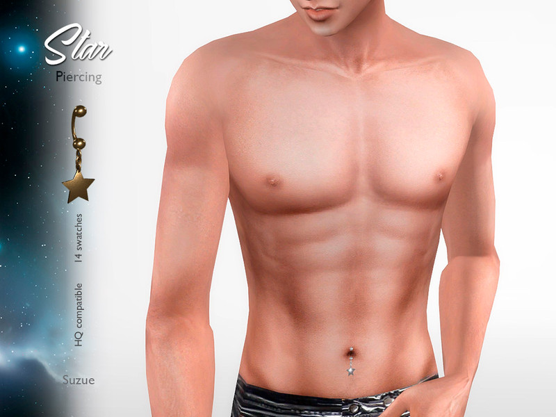 Sims 4 Star Belly Piercing by Suzue