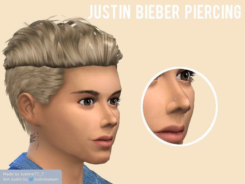 Sims 4 Nose piercing (right) by justine77_7