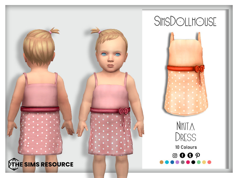 Sims 4 Nikita Infant Dress by SimsDollhouse