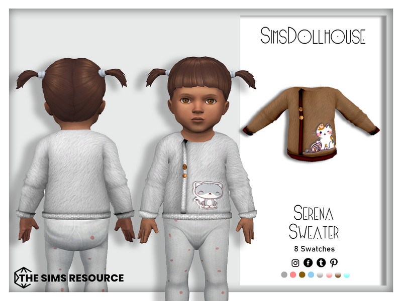 Sims 4 Serena Infant Sweater by SimsDollhouse