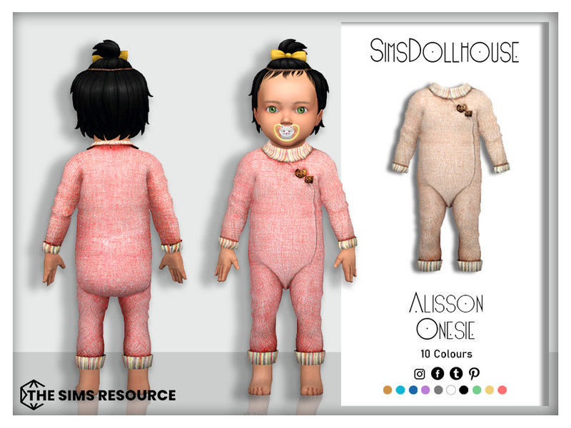Sims 4 Alisson Infant Onesie by SimsDollhouse