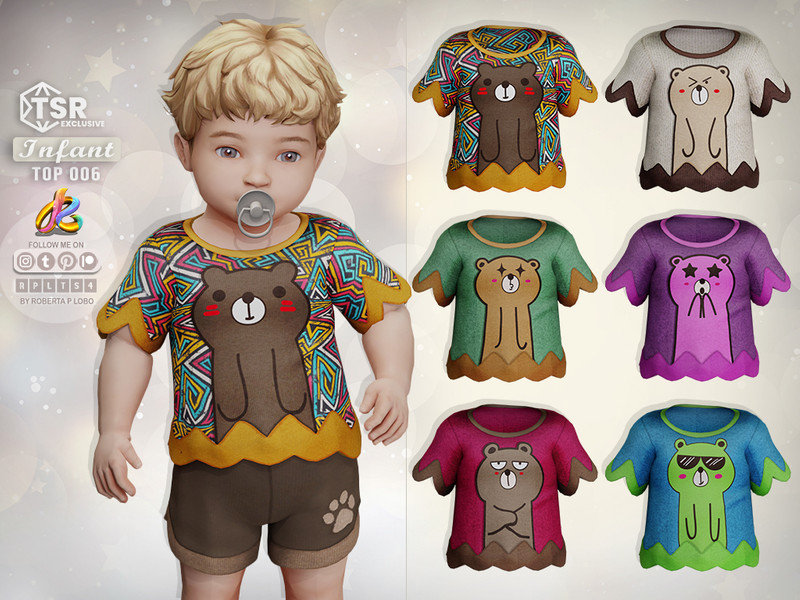 Sims 4 INFANT Top 006 by RobertaPLobo